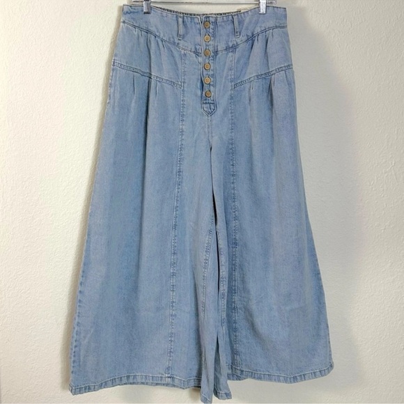 Free People Blossom Wide-Leg Size Small Ankle Jeans - Picture 9 of 10